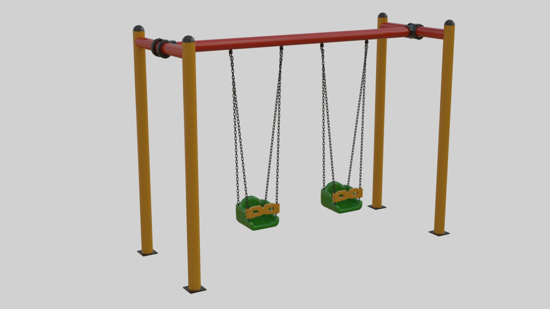 Playground Metal Double Swing - 01 3D - TurboSquid 2019465