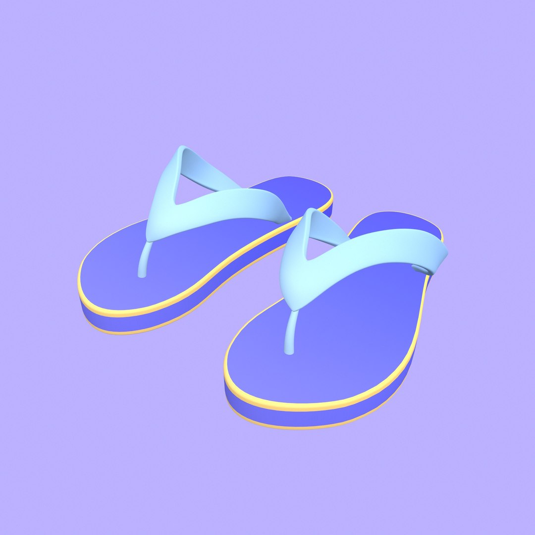 3D Cartoon Flip Flops - TurboSquid 1948636