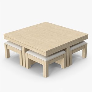 Wooden Dining Table Set model