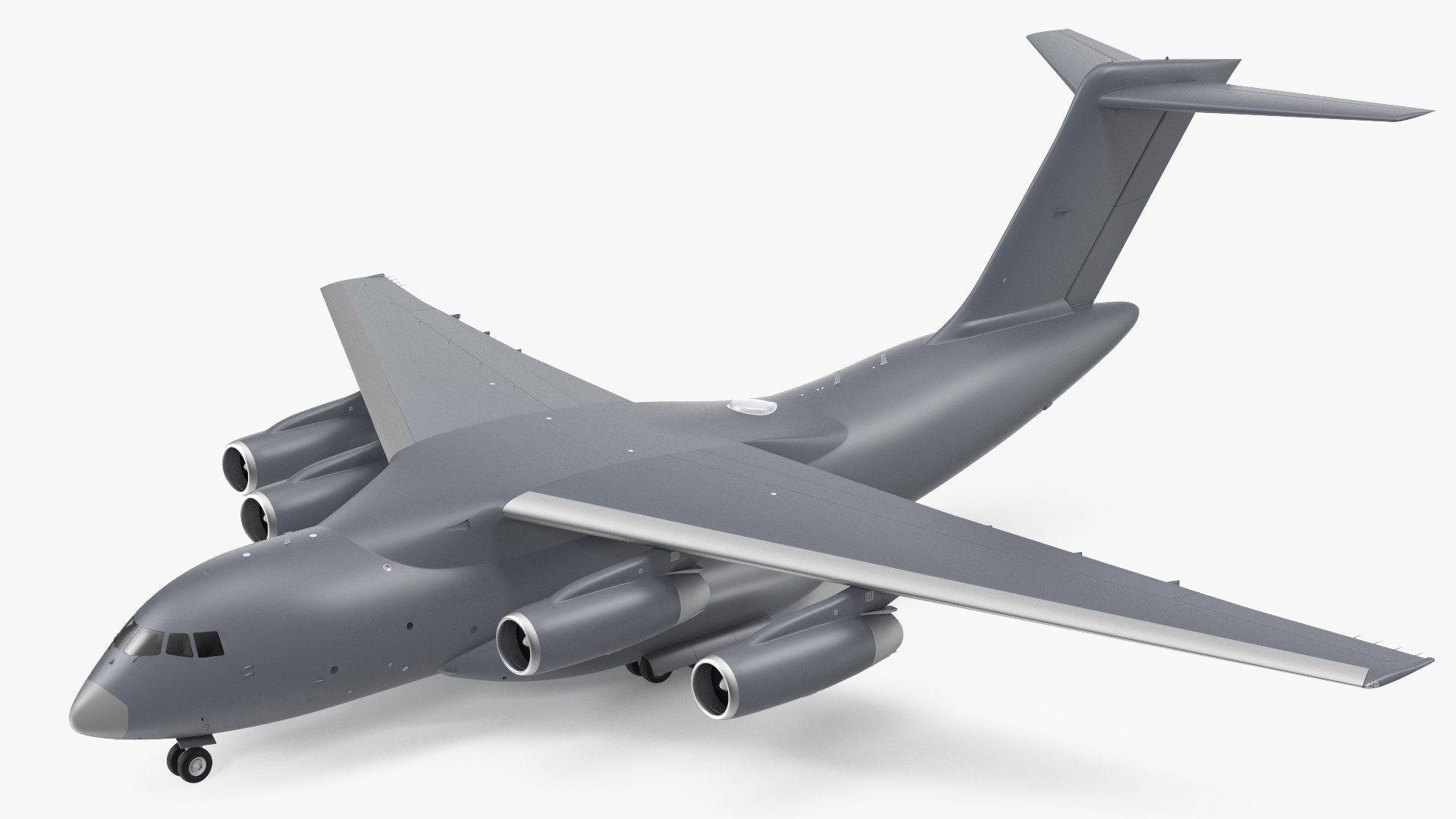 Large Military Transport Aircraft Rigged 3D model preview