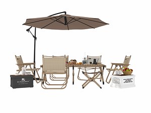 outdoor leisure tables and chairs 3D model