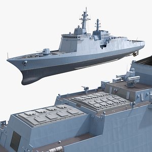 Modern Naval Destroyer 3D model