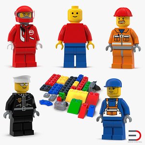 lego set man 3d model