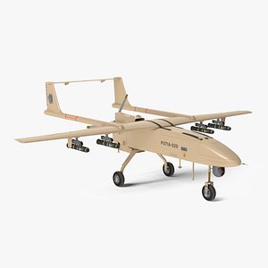 Reconnaissance Iranian Drone Mohajer-6 Sand Color 3D