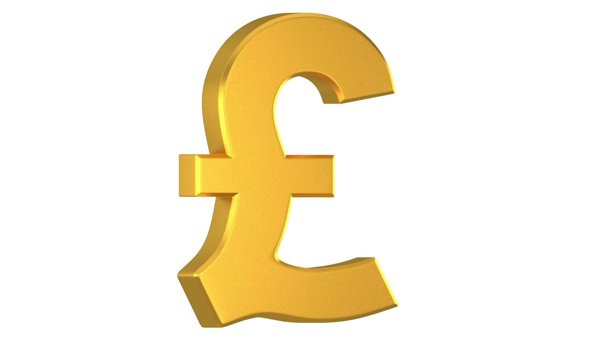 UK Pound Currency Symbol Gold 3D Model TurboSquid 1814434   2 