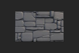 Raw Basalt Stone Wall Asset