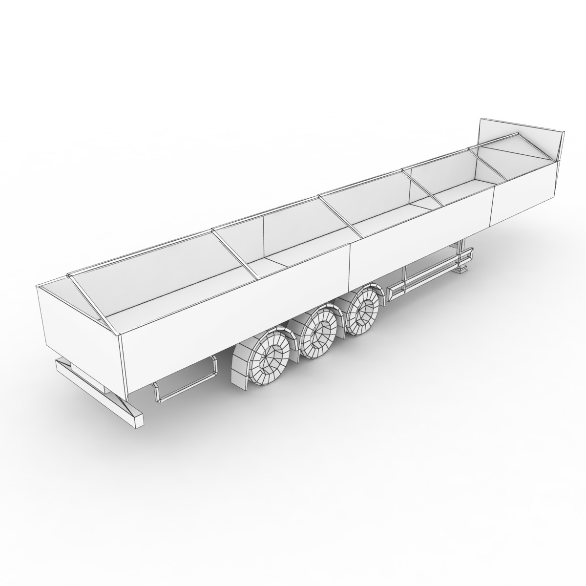 3d model platform semitrailer