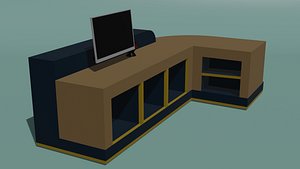 Cashier Table Toon 3D