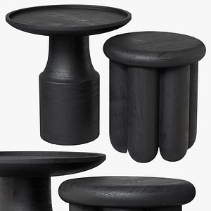 ZocoHomeBorneoSideTableBlack Vray 3D model