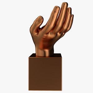 copper mask statuette 3D