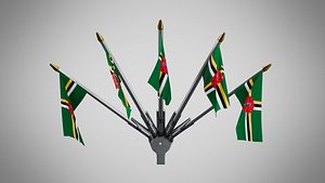 Wall Mount Flags 5 Of Dominica
