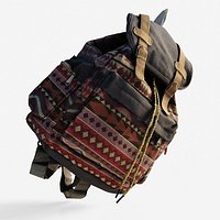 Scanned hippie backpack