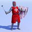 knight games rigged character 3d model