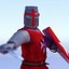 knight games rigged character 3d model