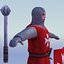 knight games rigged character 3d model