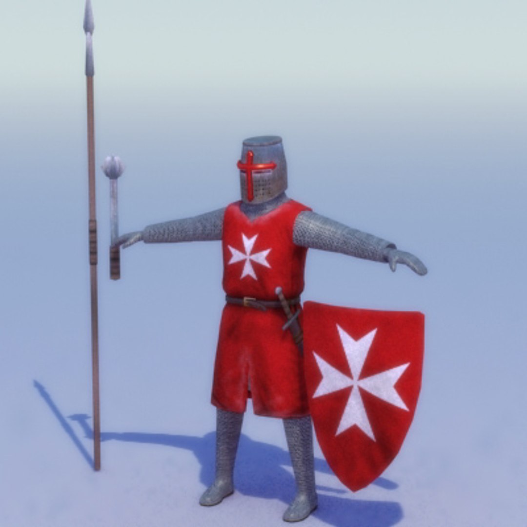 Knight Games Rigged Character 3d Model