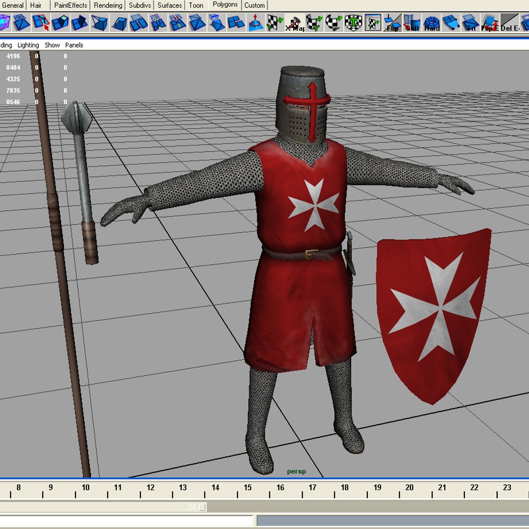 Knight Games Rigged Character 3d Model