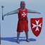 knight games rigged character 3d model