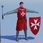 knight games rigged character 3d model