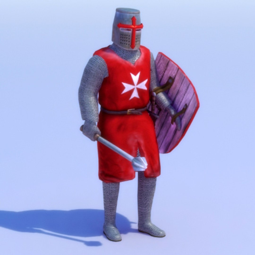 Knight Games Rigged Character 3d Model