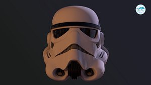 3D model storm trooper helmet