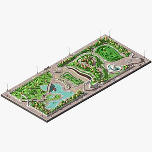 3D park labyrinth model