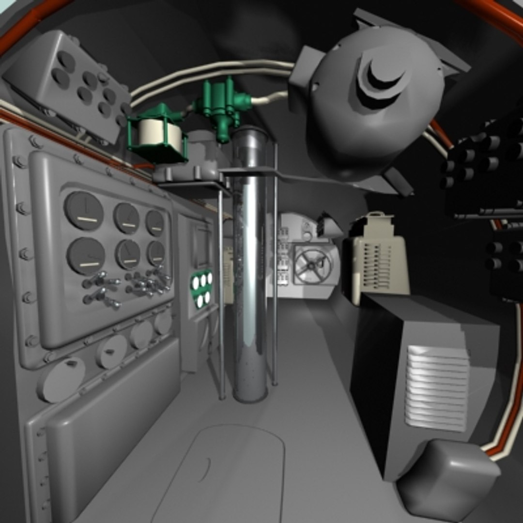 Cutaway Submarine 3d Model