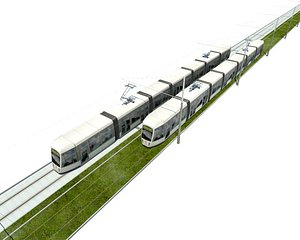paris tramway 3d model