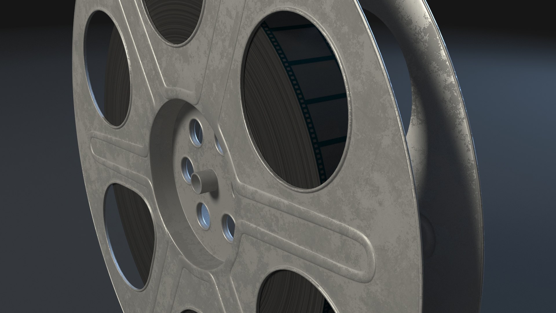 3D Old Film Reel Model - TurboSquid 1504120, image size:1920x1080