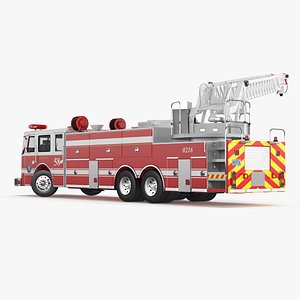 Rear Mount Ladder Fire Truck Rigged