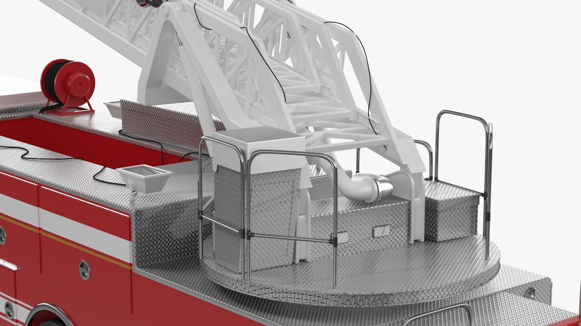 Rear Mount Ladder Fire Truck Rigged model - TurboSquid 2132457