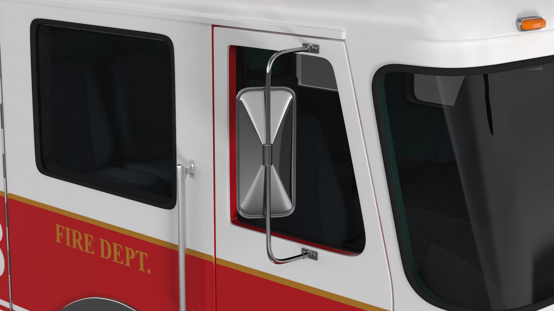 Rear Mount Ladder Fire Truck Rigged model - TurboSquid 2132457