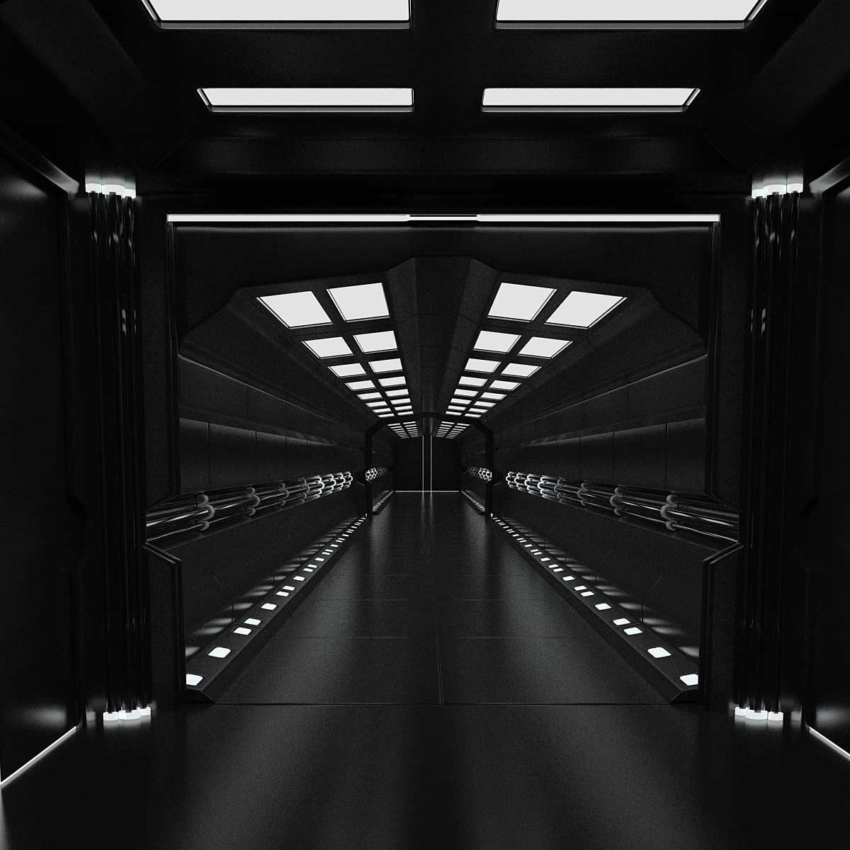 sci-fi corridor 3d model