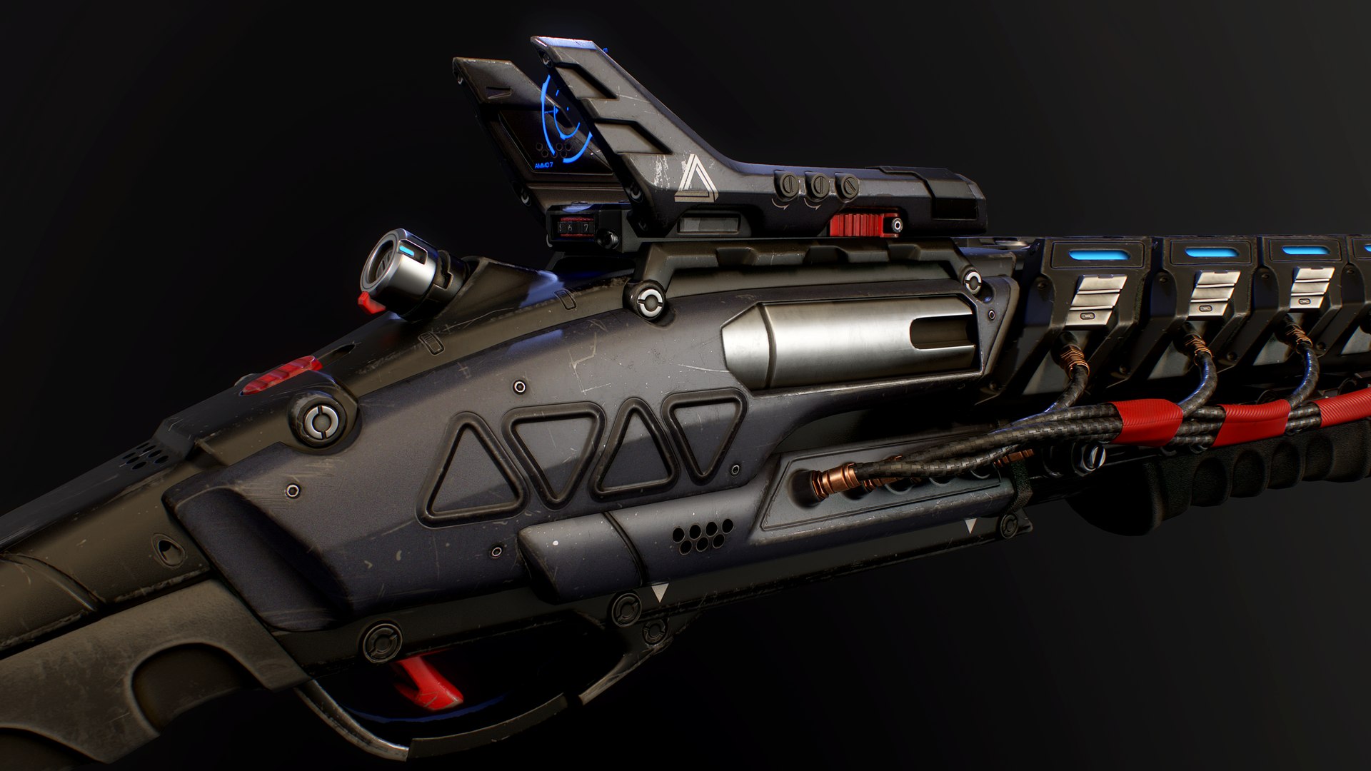 Futuristic Gun 3D - TurboSquid 1360333