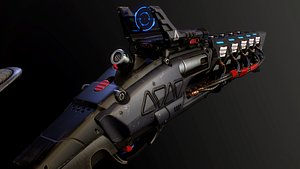 futuristic gun 3D