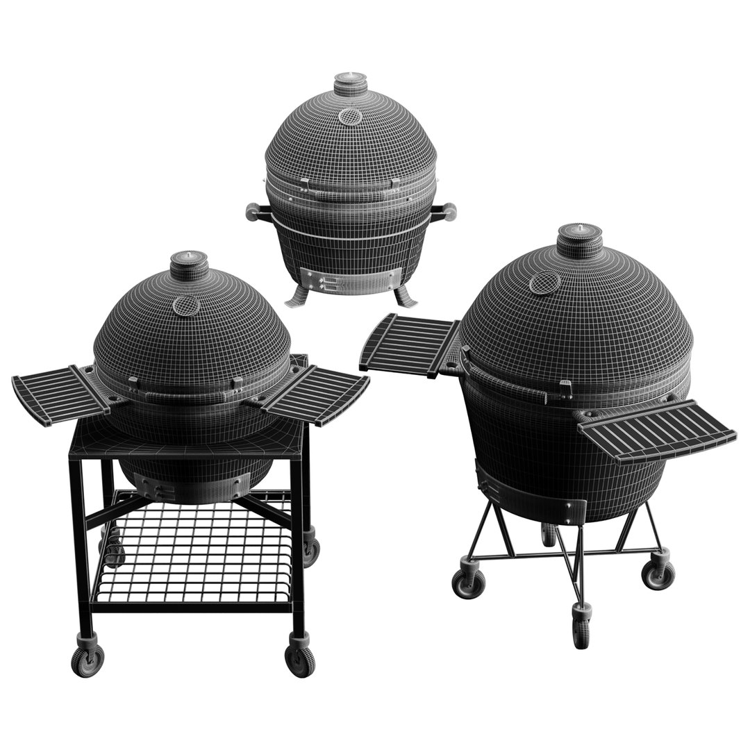 3D BIG GREEN EGG GRILLS - TurboSquid 1961347