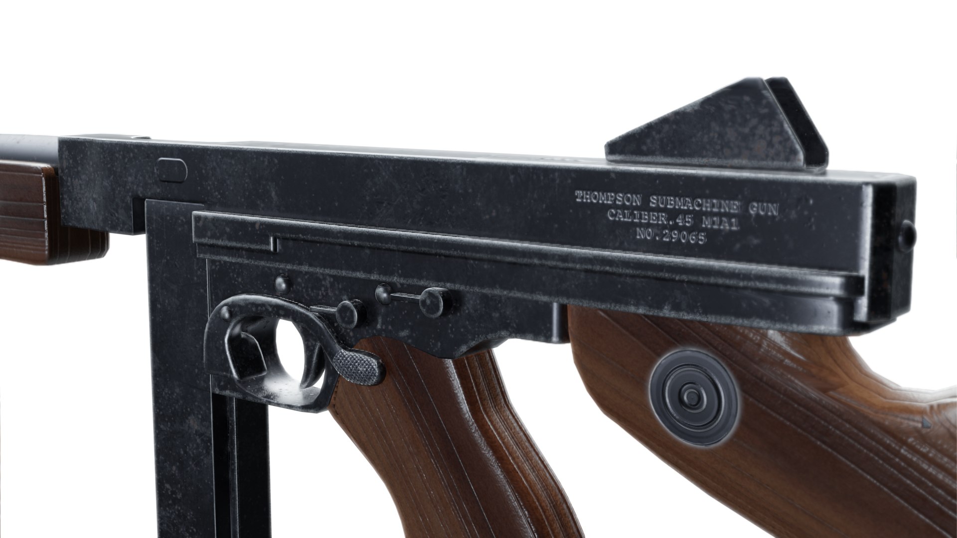 3D thompson gun ww2 weapon - TurboSquid 1624469