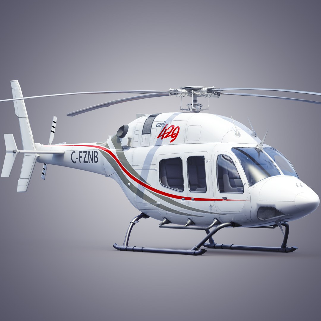 3d Bell 429 Sport White Model