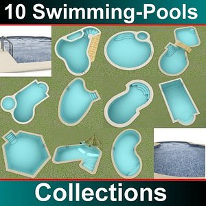 10 swimmingpools 3d max