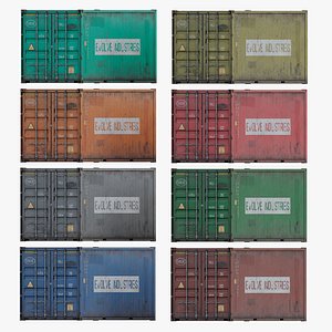 20ft Cargo Container Pack with Interior Realtime