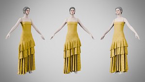 3D Dress 39 Golden Grass