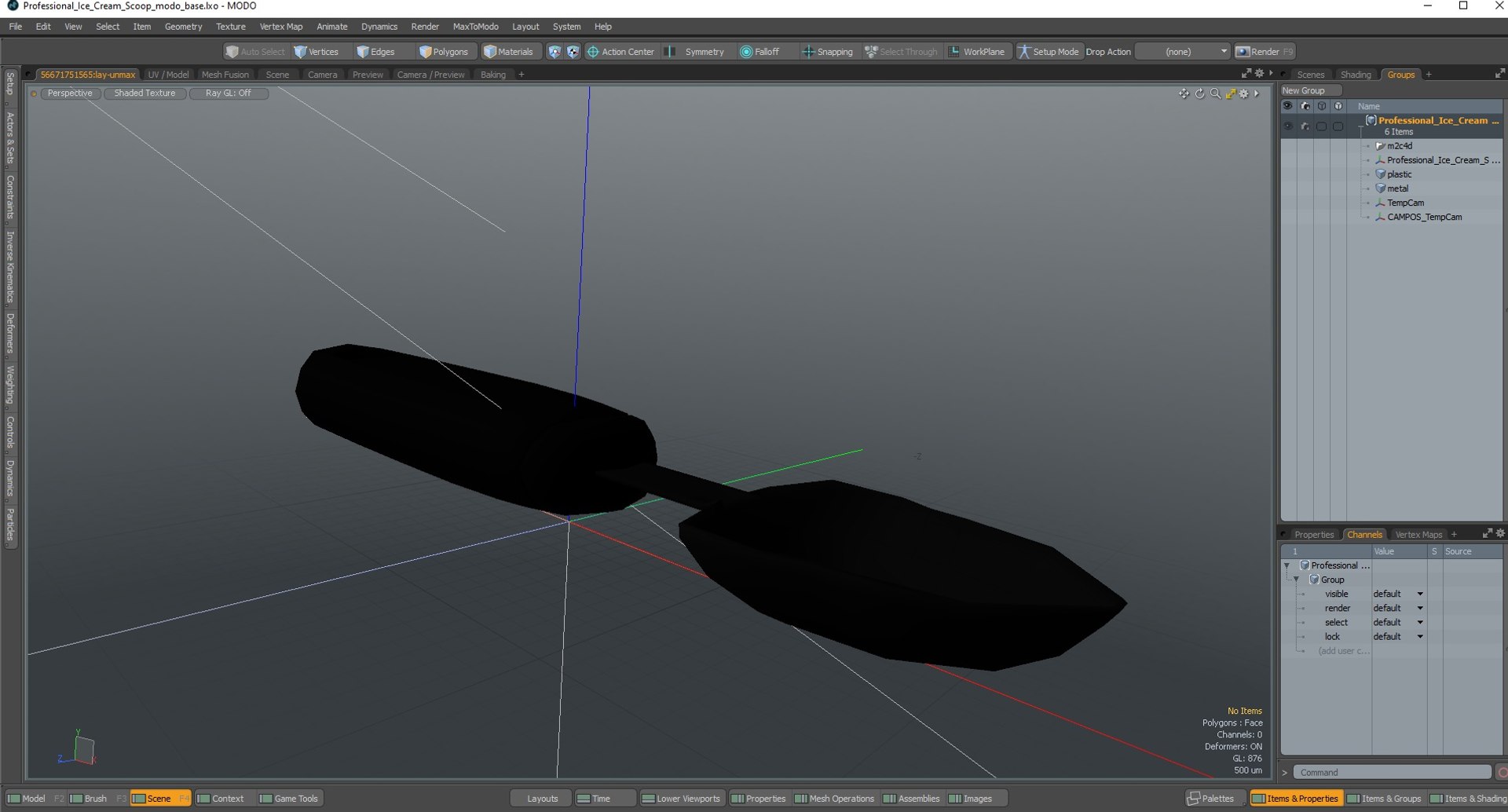 3D Professional Ice Cream Scoop TurboSquid 2144511