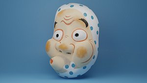 Hyottoko mask 3D