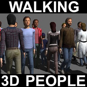 Walking 3D People