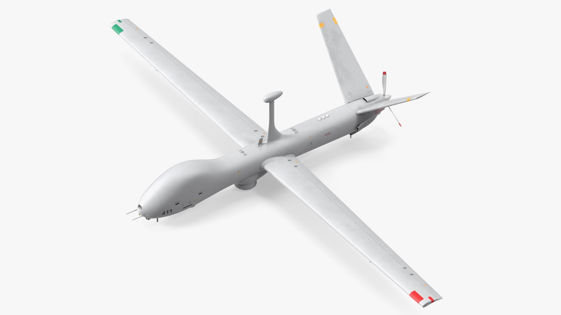 Elbit Hermes 900 UAV Flight 3D model preview