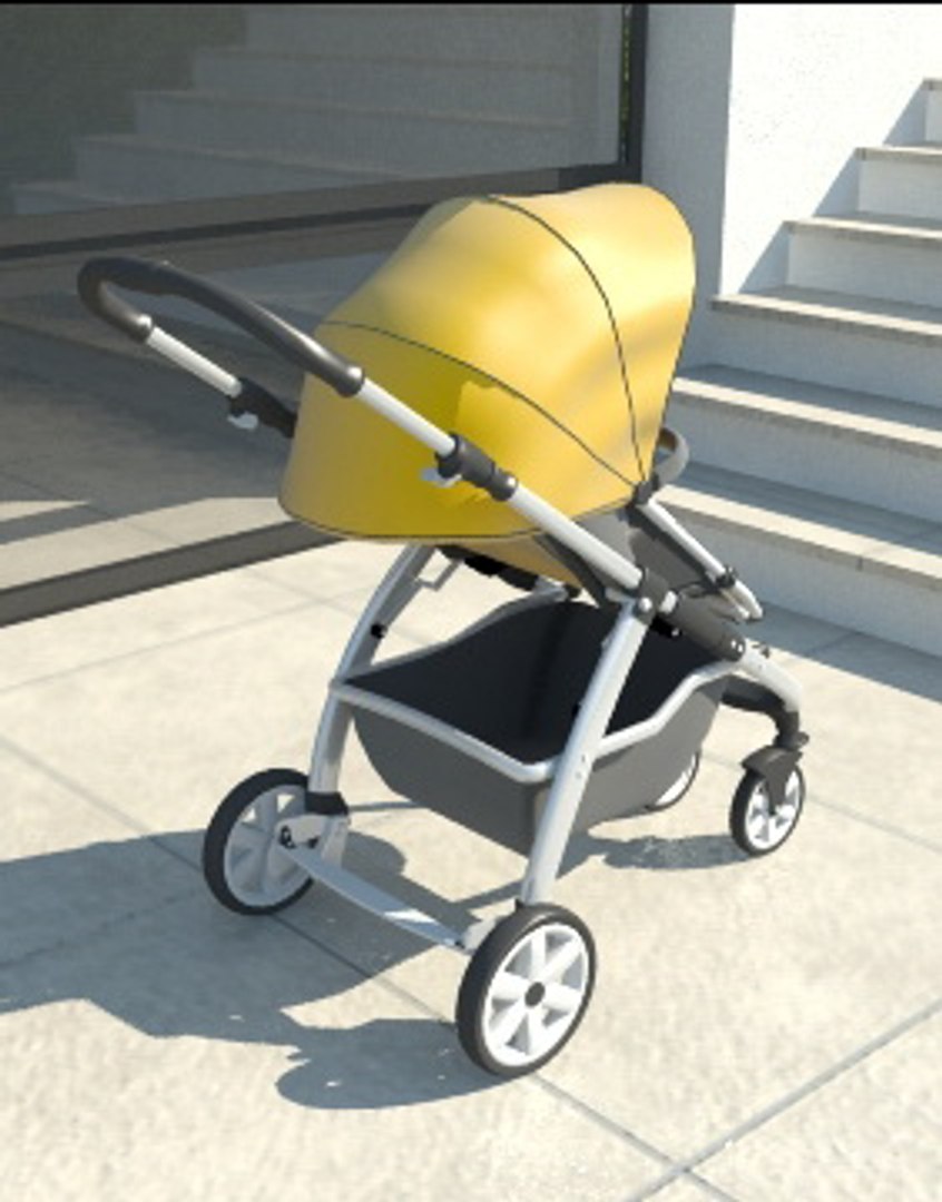3d Model Pram Babies !!! Christmas