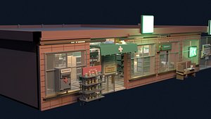 Maple Street Pharmacy - 122 Stylized Pharmacy Interior and Storefront Assets 3D