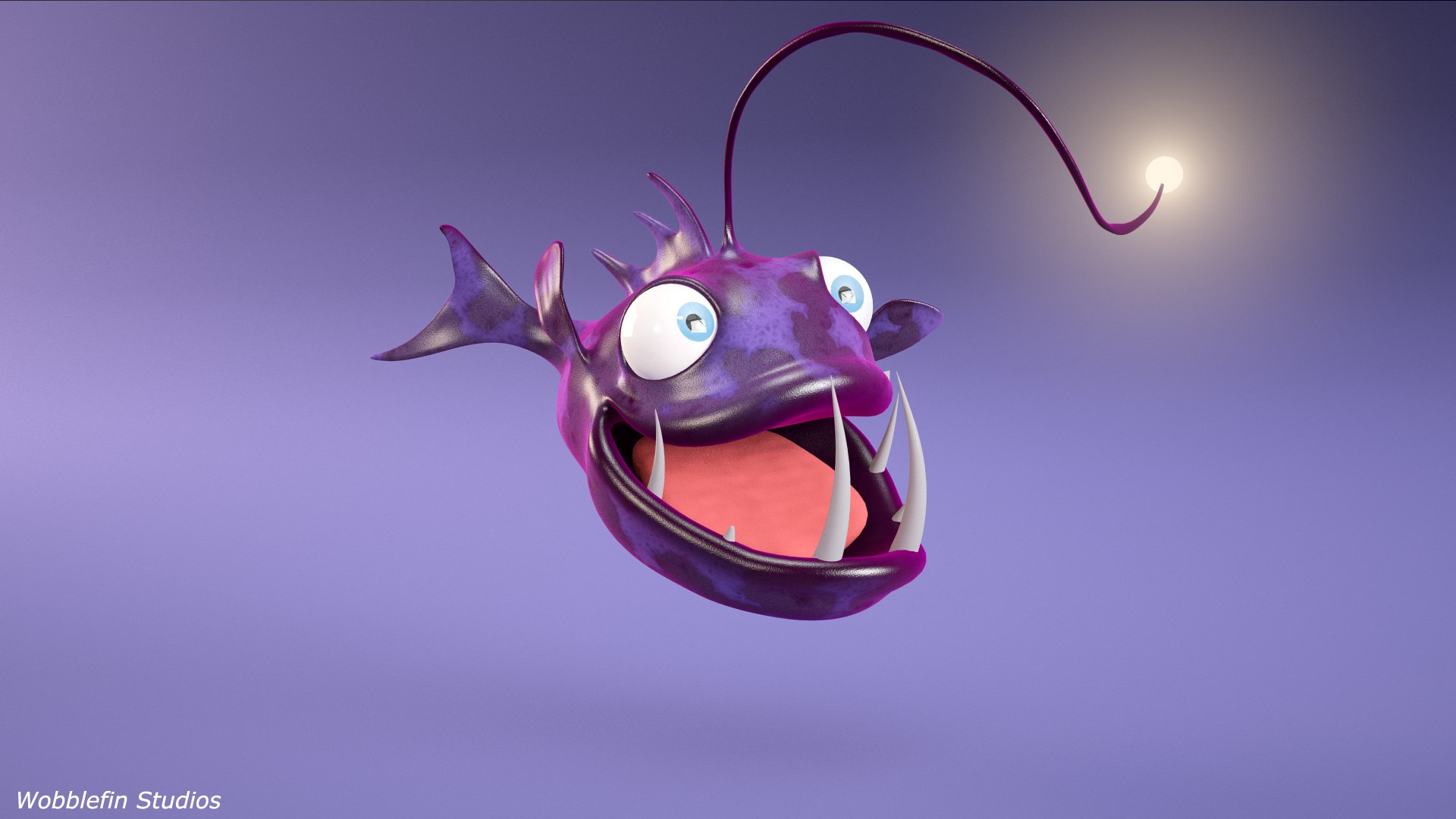 3d Model Rig Character Cartoon Anglerfish