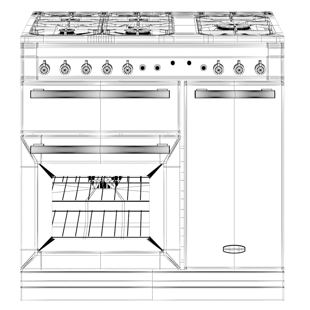Rangemaster Hi-lite Range Cooker 3d Model