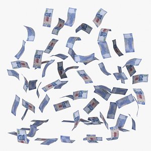 3D Mexico 500 Pesos Falling Notes Flow